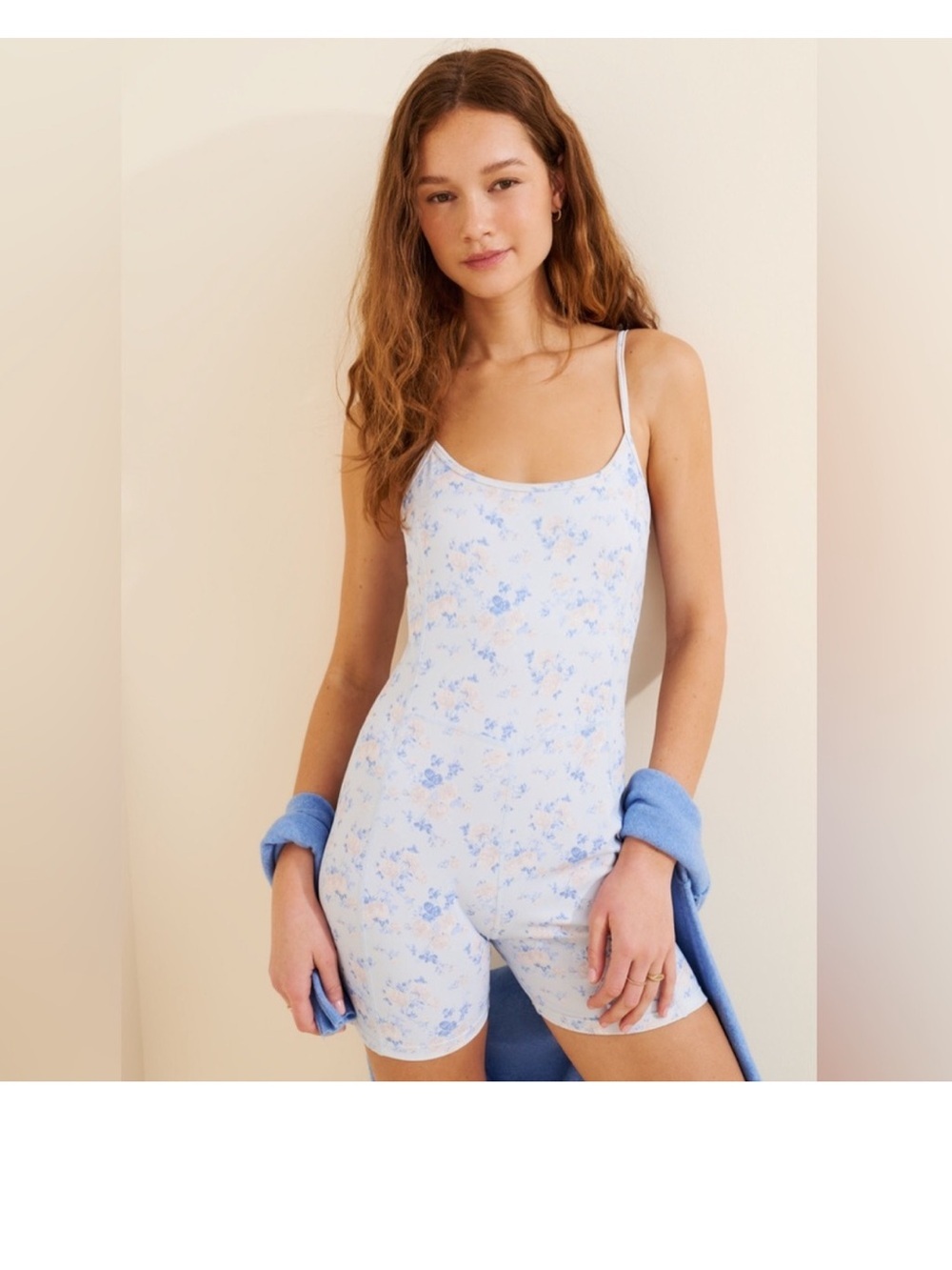 LoveShackFancy Atticus Floral Romper XS Blue NWT Soft Girl Cottagecore - Picture 3 of 13